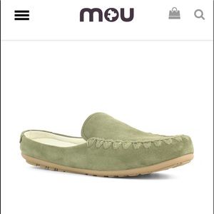 *mou* suede summer slip on moccasin